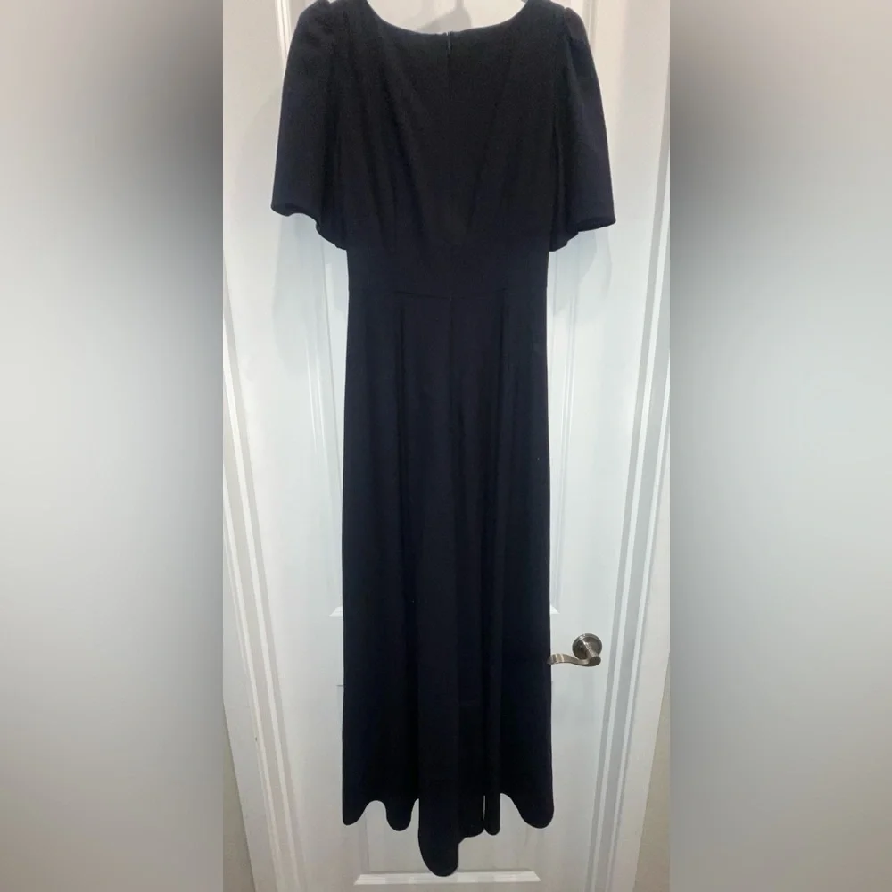 NWT GOAT Rosa full length 100% wool navy dress - Picture 2 of 3